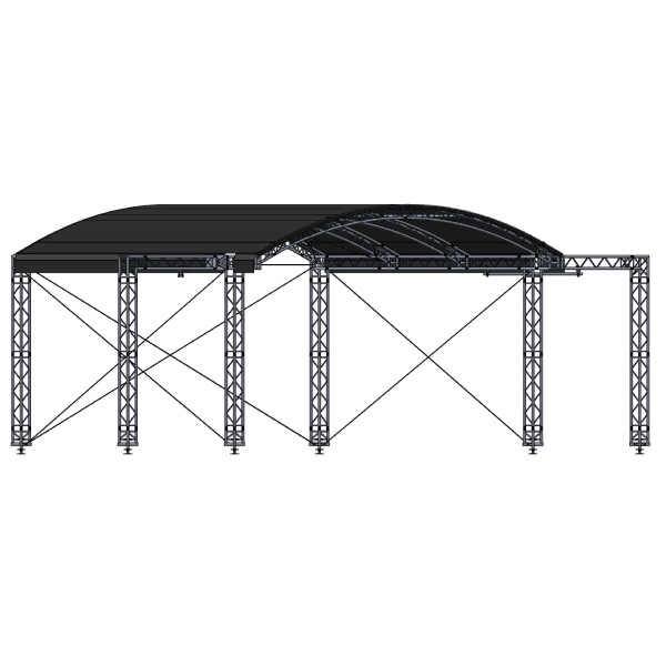 scene couverte arc roof extérieur concert festival structure toit